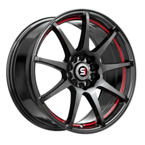 Spec-1 Racing – SP-67 – Black – 17″x7″ 42mm – All weather Wheels – SP-671772342GBRL